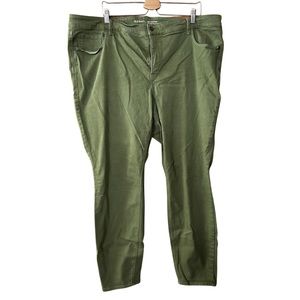 Rockstar Olive Skinny Jeans - Size 26 Plus Tall